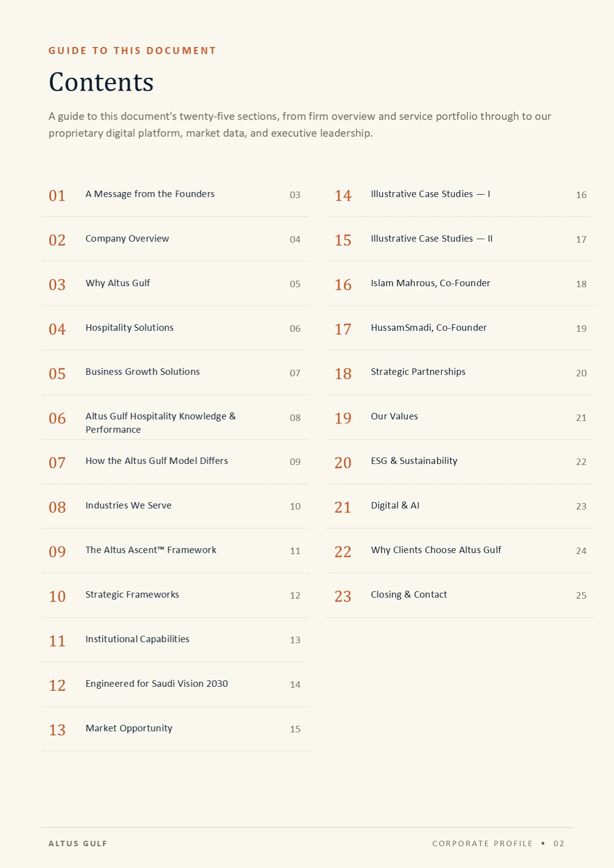 Page 2: Contents